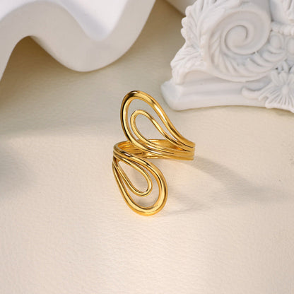 Creative Alien Big Wave Open Ring For Women