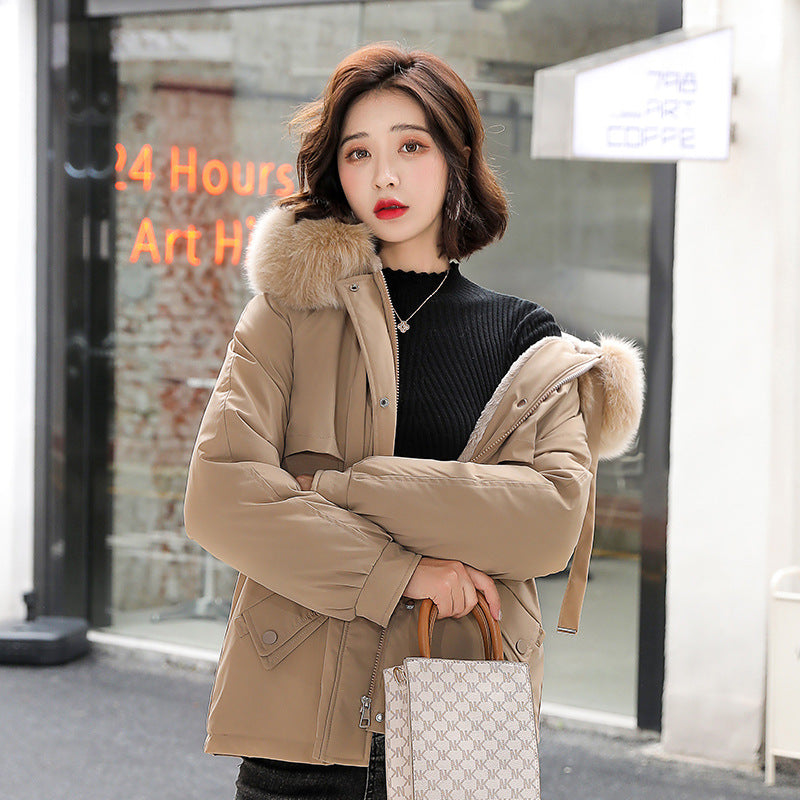 Large Fur Collar Mid Length Pie Overcoming Women