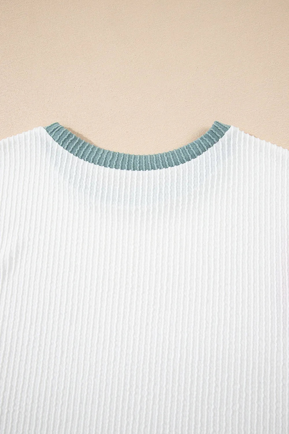 Contrast Trim Ribbed Knit Sleeveless Top