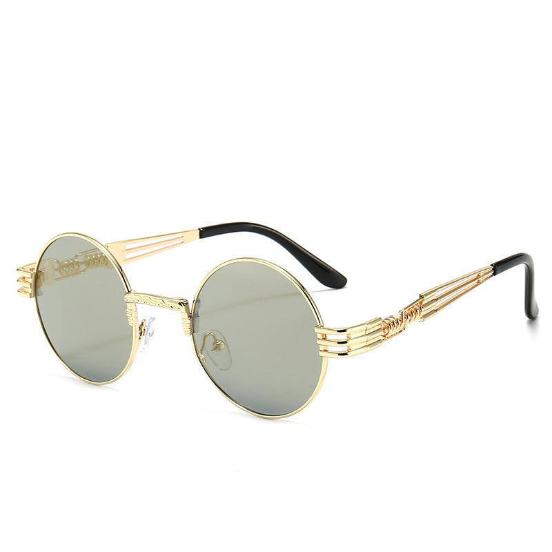 Steampunk Sunglasses Round Frame Personality Travel Street Shoot