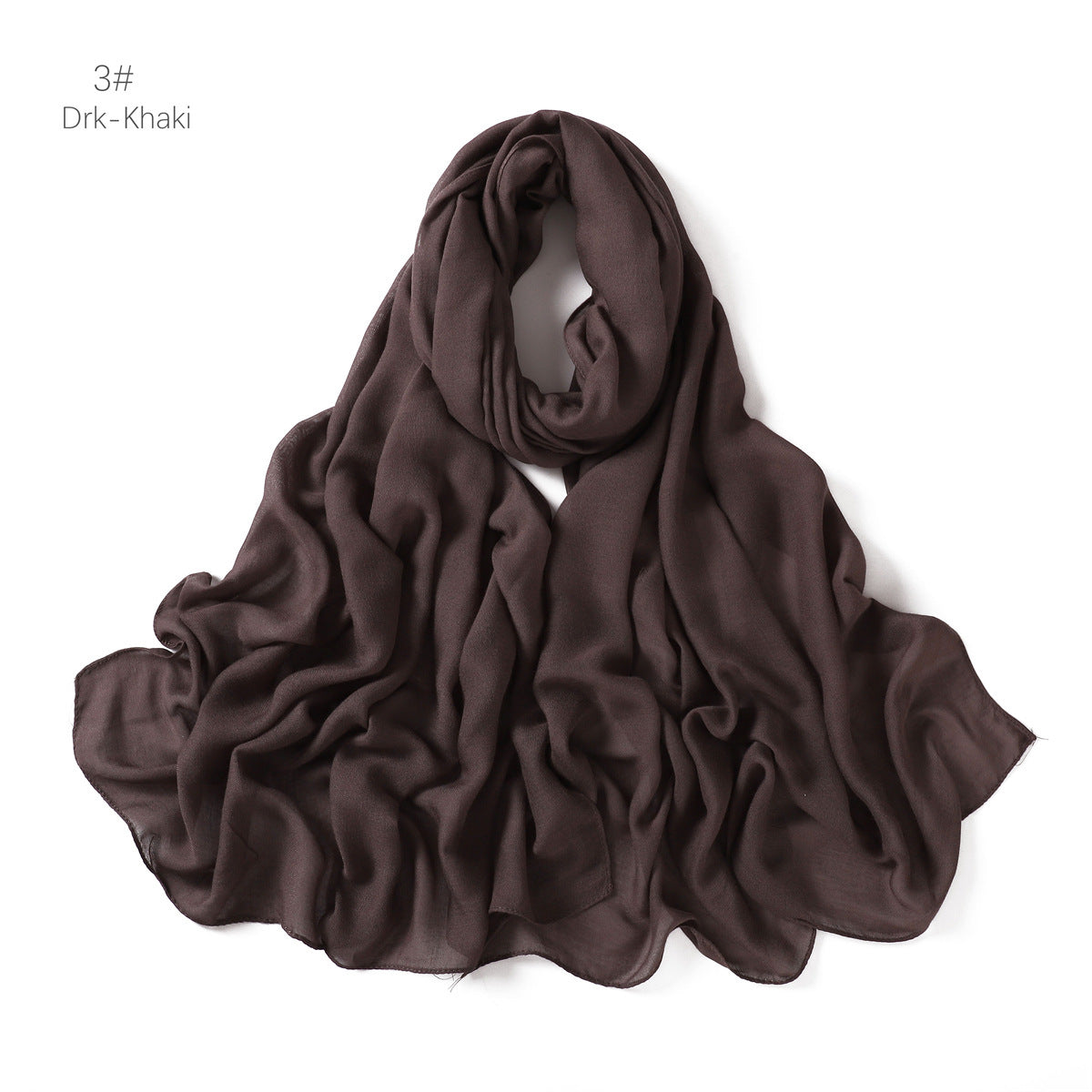 Modal Solid-color Thin-edged Breathable Headscarf