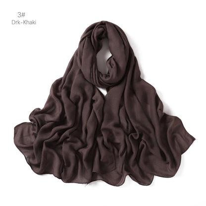 Modal Solid-color Thin-edged Breathable Headscarf
