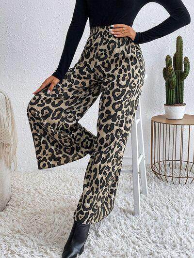 Printed Elastic Waist Wide Leg Pants for Women Fashion