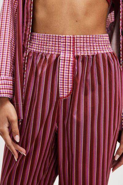 Striped Wide Leg Pants for Women with Pockets and Style
