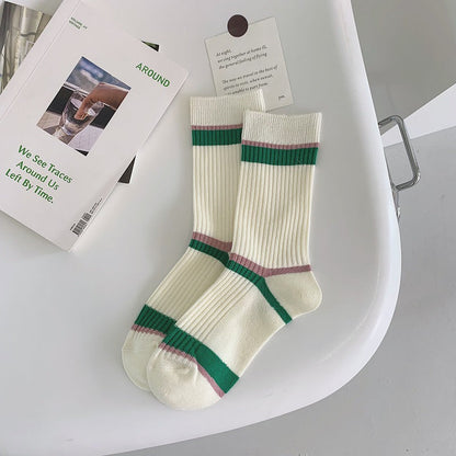 Embroidered Socks For Children With Double Stitches