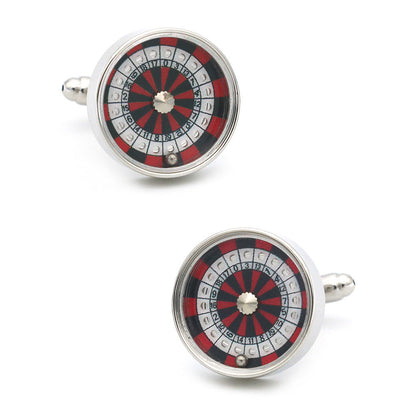 New Lucky Spin Round Cufflinks For Men