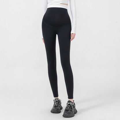 Autumn And Winter Maternity Pants High Waisted Belly Support Pants