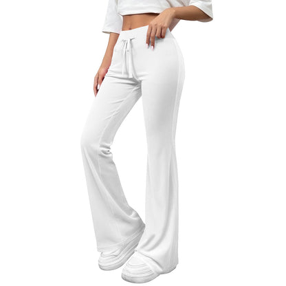 Commuter Slimming Casual Flared Pants Velvet Draped Long Trousers