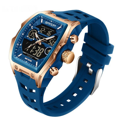 Multifunctional Cask-Shaped Luminous Sports Electronic Watch