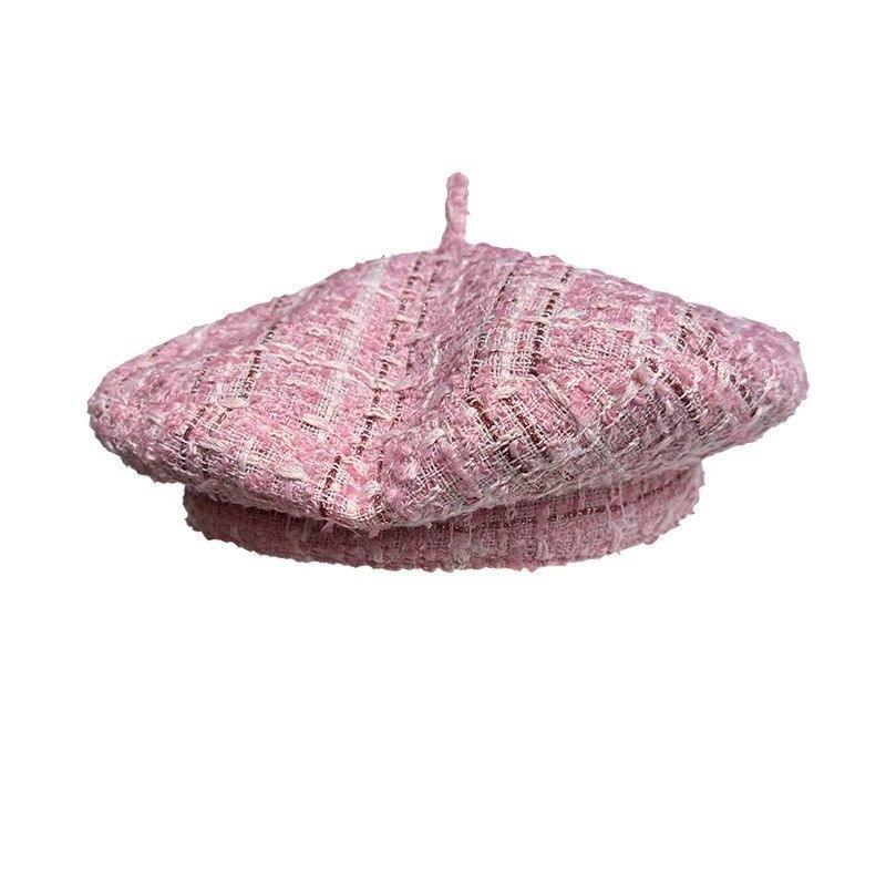 Retro-style Fashionable Beret For Women New Autumn DesignBritish Plaid Saucer Hat