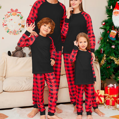 Plaid Printed Parent-child Pajamas Pajamas Suit
