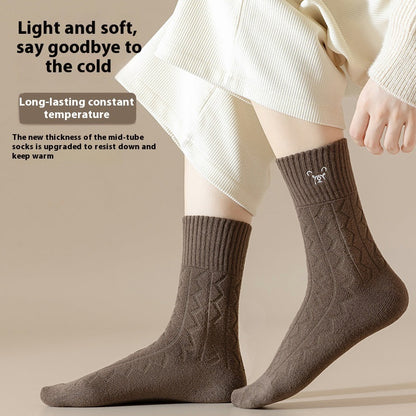 Thickened Terry-loop Hosiery Children's Cartoon Bear Tube Socks