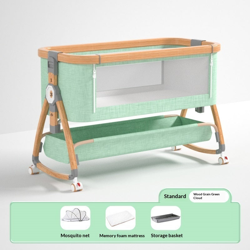 Aluminum Alloy Baby Crib Movable And Portable