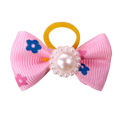 Pet Supplies Bow Rubber Band Scrunchie Head Flower Dog Cat Accessories
