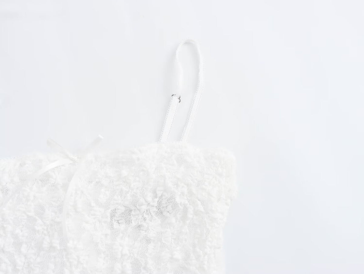 Summer Lace Slimming Slip Dress Lace Skirt