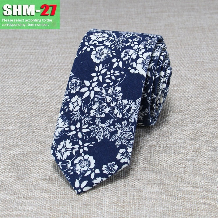 Narrow Casual Patterned Tie For Men
