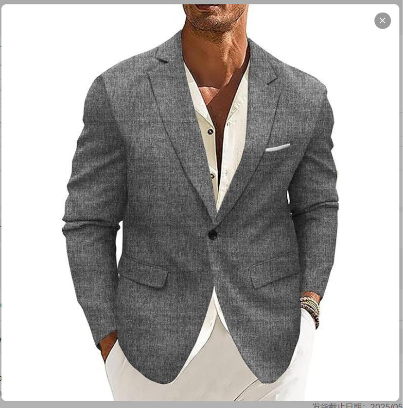 Mens Spring New Arrival Top Commuter Casual Blazer Mens Plus-Size British-style Suit For Men