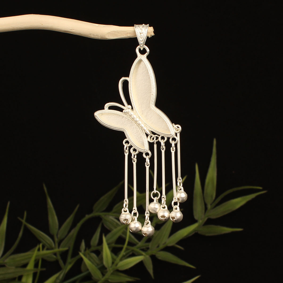 Butterfly Pendant Inlaid With A Bell