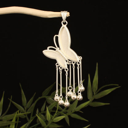 Butterfly Pendant Inlaid With A Bell