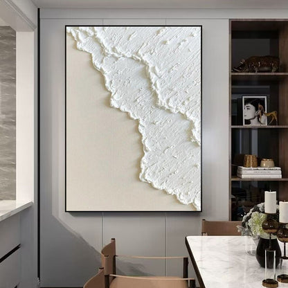 Hand Painted Three-dimensional Oil Painting Niche White