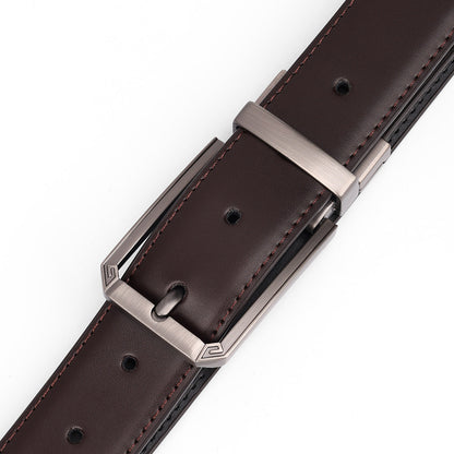 Men's Rotatable Pin Buckle Leather Belt