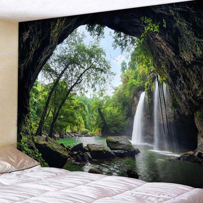 Cave Waterfall Tapestry