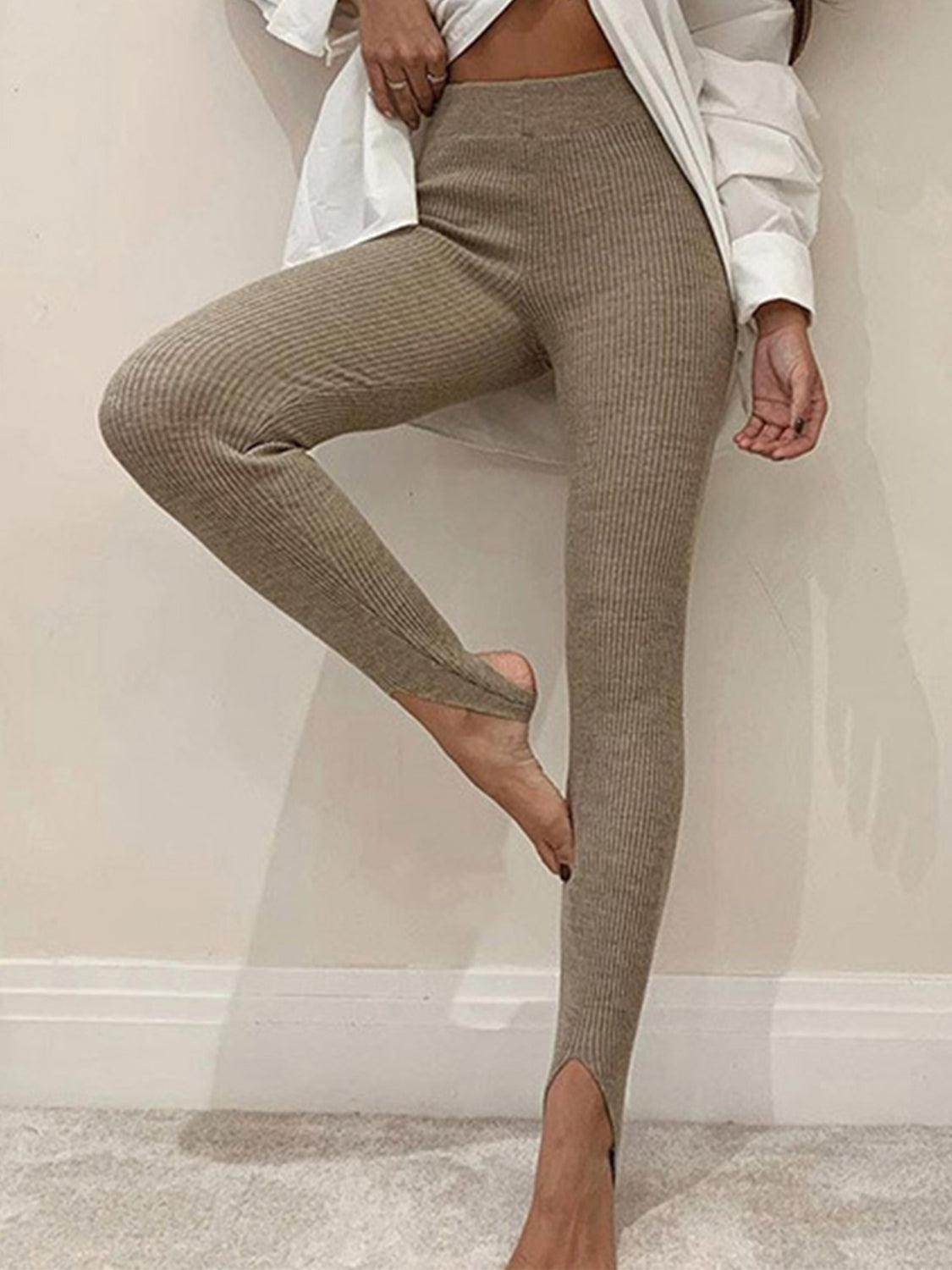 Ribbed Mid Waist Leggings for Comfortable Everyday Wear