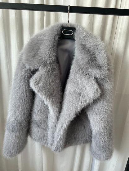 New Plush Artificial Fur Coat Women
