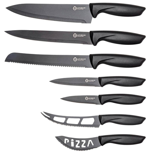 7-Piece Set: Chef Knife, Bread, Carving, Utility, Pairing, Cheese, Pizza