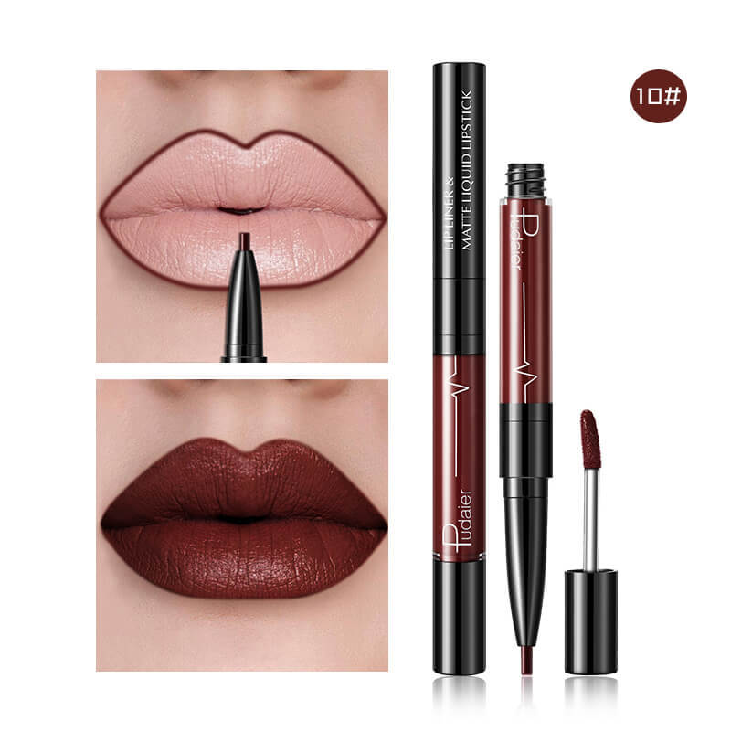 Pudaier Matte Lip Gloss Lip Liner Agate Red Lip Tint