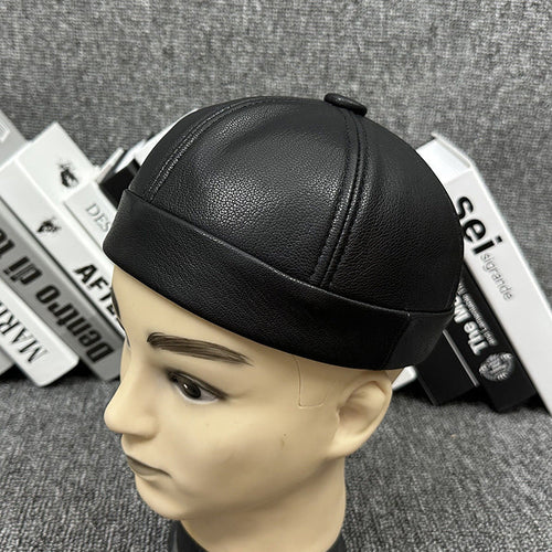 Outdoor Sheepskin Autumn Winter Leather Hat