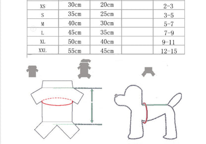 Pet Dog Cat Four-legged Clothes