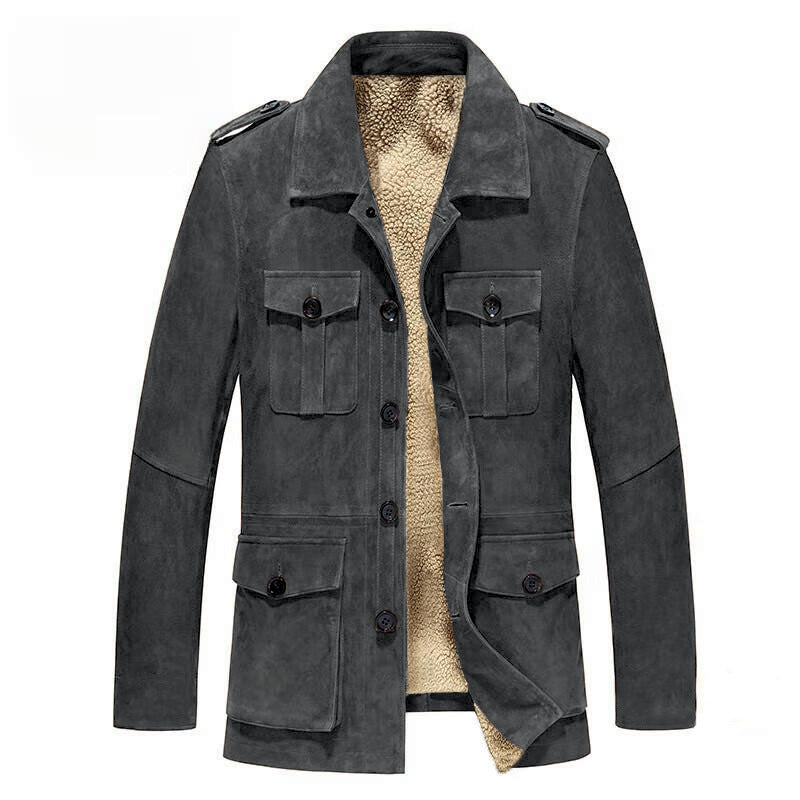 Men's Coat Shearling Fleece Faux Fur Jacket