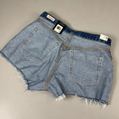 LEVIS 501 Original Fit High Rise Shorts Medium Wash Women's Sz 32 Mega Vibe Blue