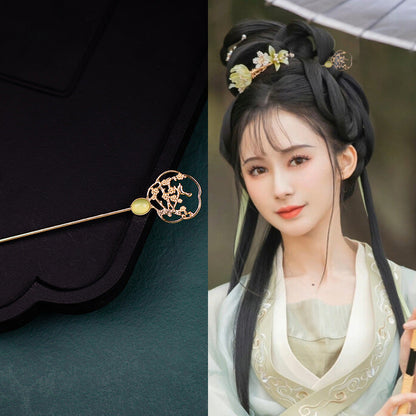 Ancient Style Han Chinese Clothing Handmade Updo Alloy Hairpin Hairpin
