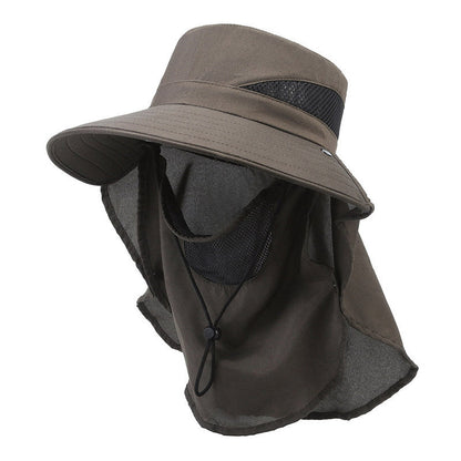 Hat Men's Sun-shade Fisherman Hat Big Brim Sun-proof Fishing Hat