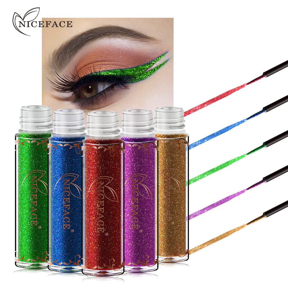 NICEFACE Metallic Colors Shiny Diamond Liquid Eyeliner High Shine Pearlescent Liquid Eyeliner