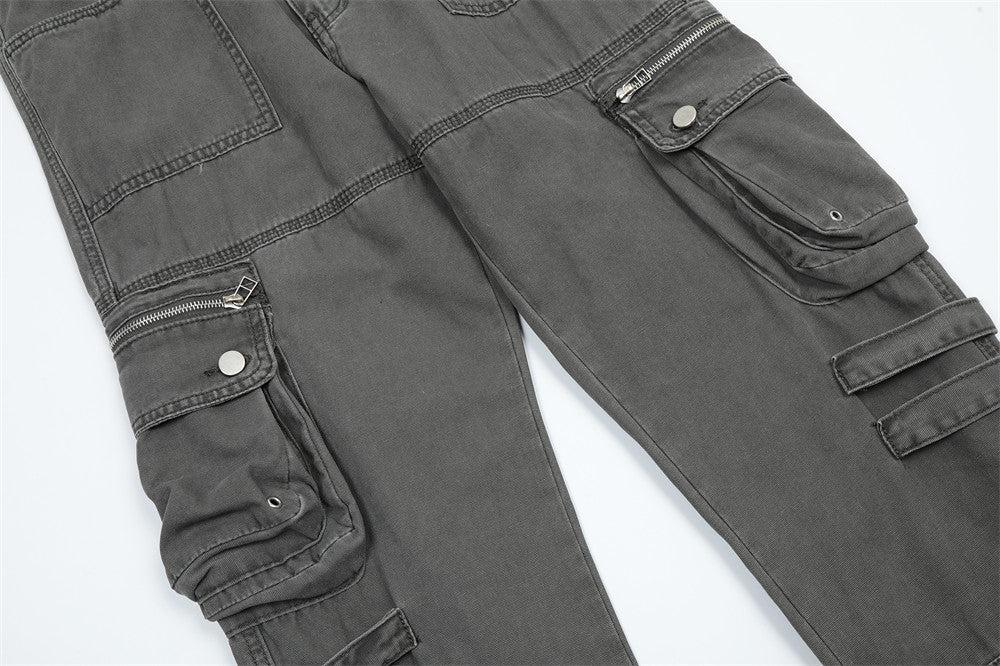 Multi-pocket Design Personality Jeans Men