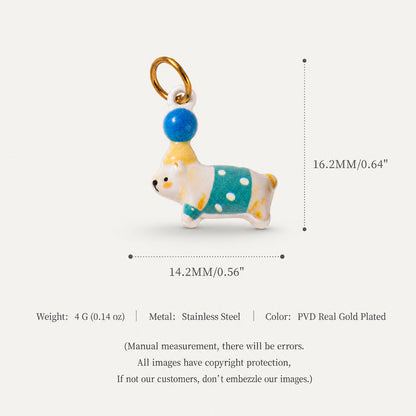 Animal Puppy Series Zircon Pendant