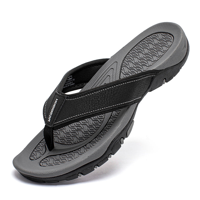 Men's Flip Flops Summer New Comfort Wear-resistant Home Single Strap Slides Outdoor Leisure All-match Flip-flops Men