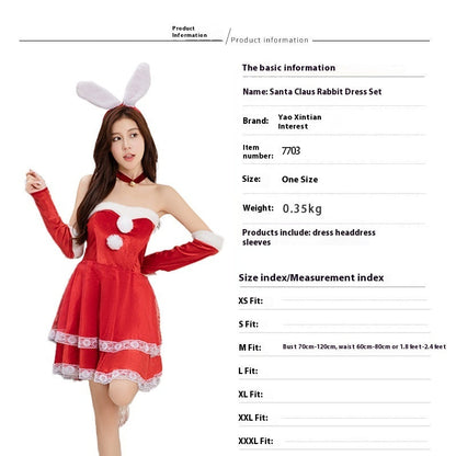 Christmas Clothing Japanese Red Christmas Cos