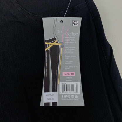 MULTIPLES Narrow Leg Pant Petite Women's Sz 10 Black