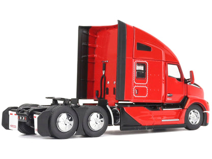 Kenworth T680 76" High Roof Sleeper Cab Truck Tractor Viper Red "Transport Series" 1/50 Diecast Model by Diecast Masters
