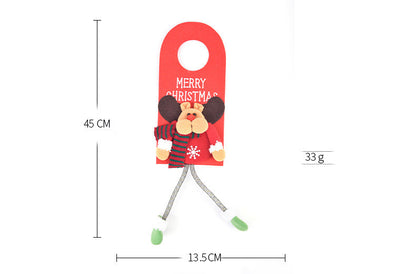New Christmas Decorations Window Display Pendant Cartoon Old Man Snowman Doll Christmas Fabric Door Hanging