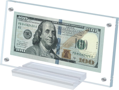 Dollar Bill Frame Display Acrylic Dollar Bill Holder for Collectors Currency Frame Display Case