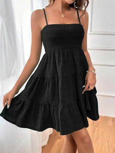 Tiered Smocked Square Neck Cami Dress for Casual Style