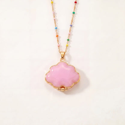 Cloud-shaped Open-and-close Pendant Necklace
