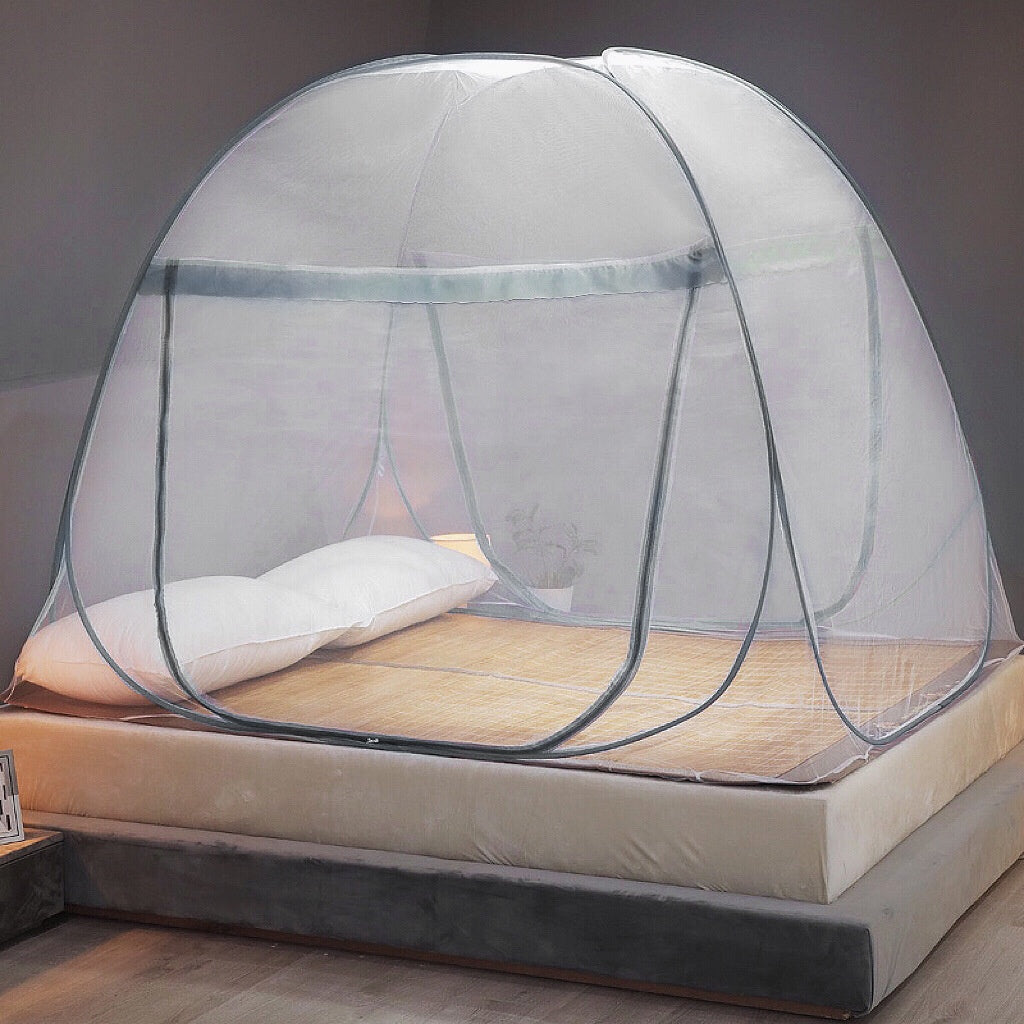 Mongolian bag mosquito net installation-free steel wire bottomless folding single-door magic mosquito net Mosquito net