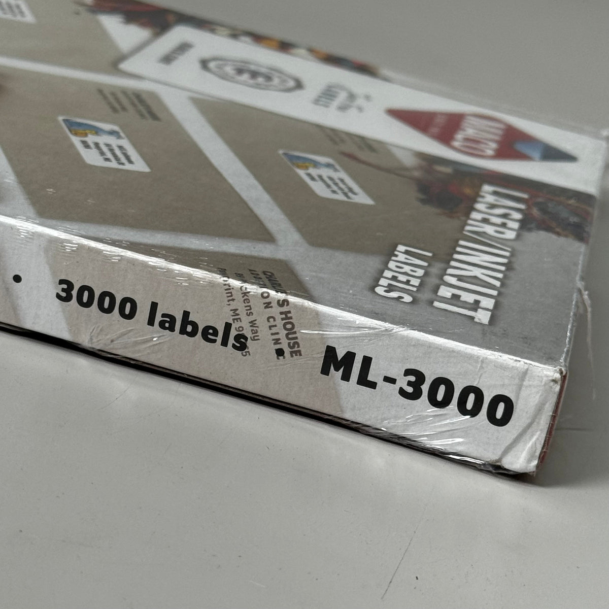 MACO (100 SHEET,3000 LABELS TOTAL) Jam-Free Laser/Inkjet Labels 1"x2 5/8" White