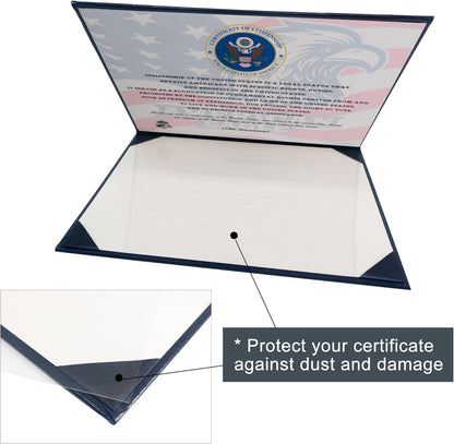 US Citizenship Certificate Holder Naturalization Certificate Cover with logol 'Certificate of Citizenship' US Citizenship Gifts